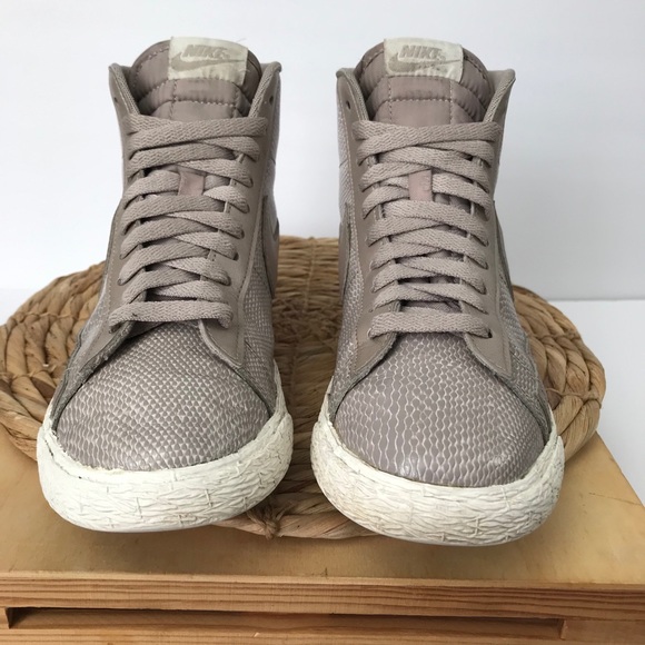 Nike Blazer Mid Leather Premium Snake Silver 7.5 - Picture 4 of 7